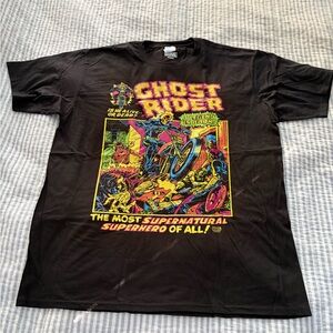 Marvel Ghost Rider Black and Yellow Graphic Tee